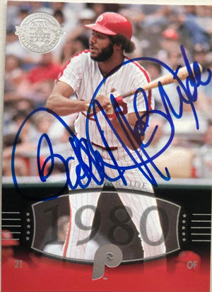 Bake McBride Signed 2004 Upper Deck Legends Timeless Teams Baseball Card - Philadelphia Phillies