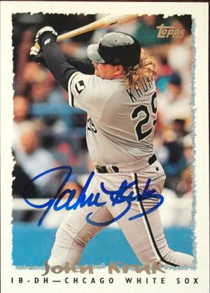 John Kruk Signed 1995 Topps Traded Baseball Card - Chicago White Sox