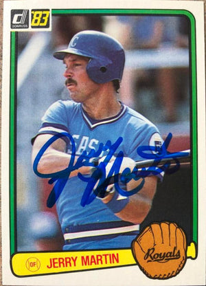 Jerry Martin Signed 1983 Donruss Baseball Card - Kansas City Royals