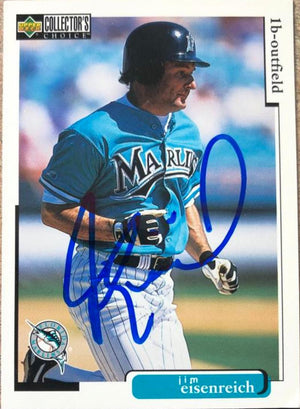 Jim Eisenreich Signed 1998 Collector's Choice Baseball Card - Florida Marlins