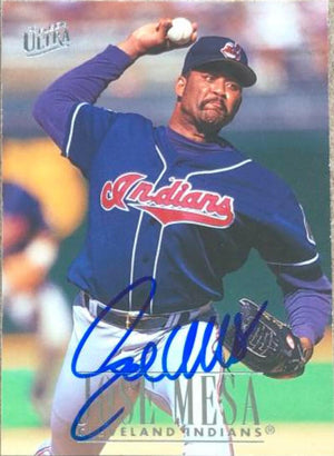 Jose Mesa Signed 1996 Fleer Ultra Baseball Card - Cleveland Indians