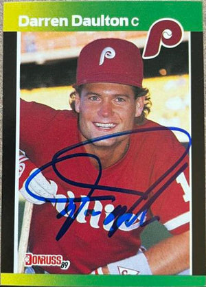 Darren Daulton Signed 1989 Donruss Baseball's Best Card - Philadelphia Phillies