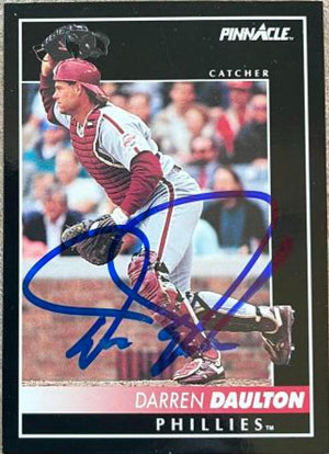 Darren Daulton Signed 1992 Pinnacle Baseball Card - Philadelphia Phillies