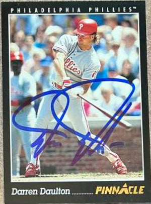 Darren Daulton Signed 1993 Pinnacle Baseball Card - Philadelphia Phillies