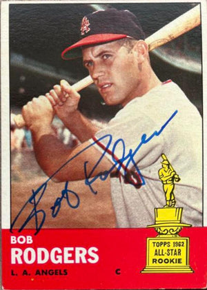 Bob "Buck" Rodgers Signed 1963 Topps Baseball Card - Los Angeles Angels