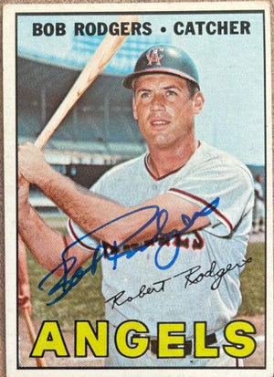 Bob "Buck" Rodgers Signed 1967 Topps Baseball Card - California Angels