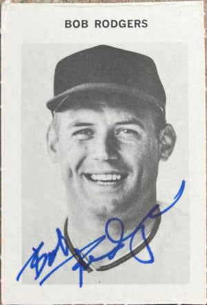 Bob "Buck" Rodgers Signed 1969 Milton Bradley Baseball Card - California Angels
