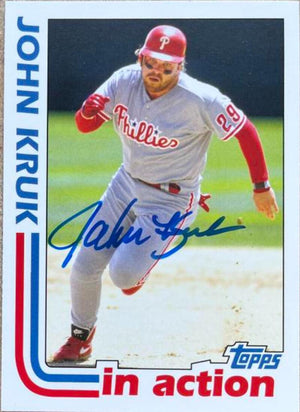 John Kruk Signed 2012 Topps Archives Baseball Card - Philadelphia Phillies #821A-JK
