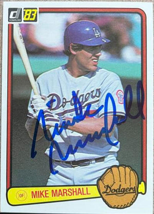 Mike Marshall Signed 1983 Donruss Baseball Card - Los Angeles Dodgers