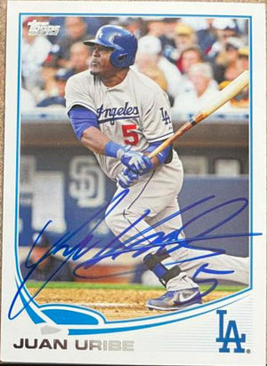 Juan Uribe Signed 2013 Topps Update Baseball Card - Los Angeles Dodgers