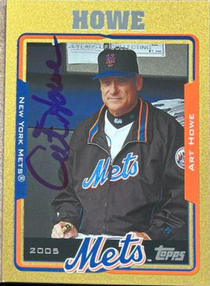 Art Howe Signed 2005 Topps Gold Baseball Card - New York Mets