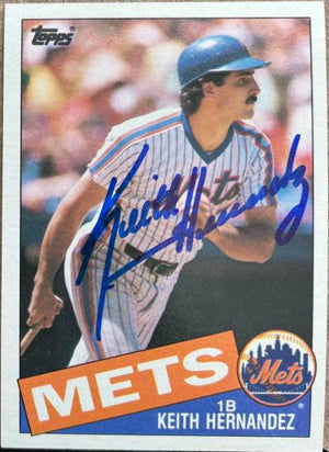 Keith Hernandez Signed 1985 Topps Baseball Card - New York Mets #80