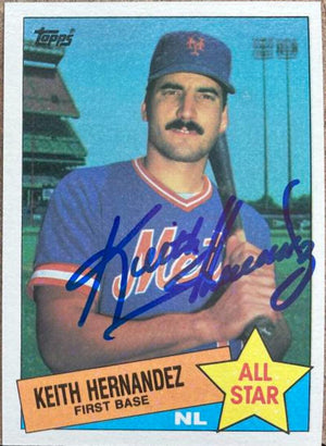 Keith Hernandez Signed 1985 Topps All-Star Baseball Card - New York Mets #712