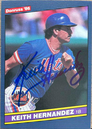 Keith Hernandez Signed 1986 Donruss Baseball Card - New York Mets