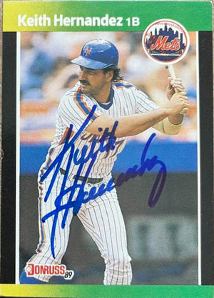 Keith Hernandez Signed 1989 Donruss Baseball's Best Card - New York Mets