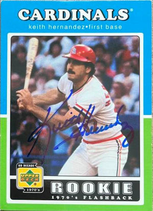 Keith Hernandez Signed 2001 Upper Deck Decade 1970s Baseball Card - St Louis Cardinals #109