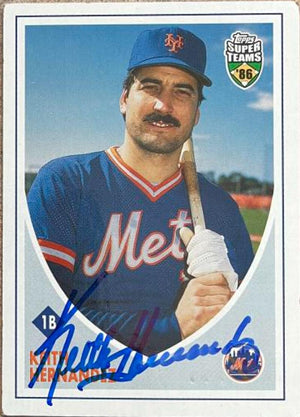 Keith Hernandez Signed 2002 Topps Super Teams Baseball Card - New York Mets