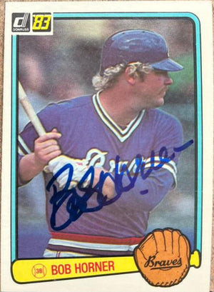 Bob Horner Signed 1983 Donruss Baseball Card - Atlanta Braves