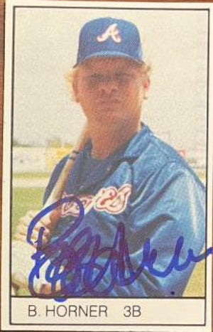 Bob Horner Signed 1983 All-Star Game Program Inserts Baseball Card - Atlanta Braves