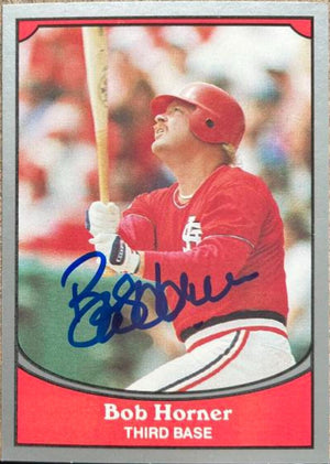 Bob Horner Signed 1990 Pacific Legends Baseball Card - St Louis Cardinals