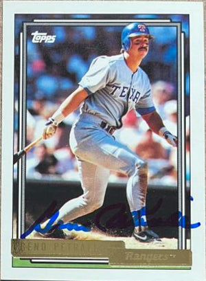 Geno Petralli Signed 1992 Topps Gold Baseball Card - Texas Rangers