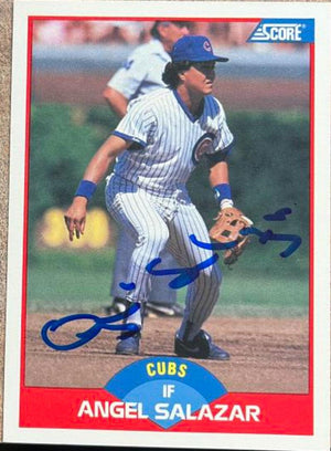 Argenis Salazar Signed 1989 Score Baseball Card - Kansas City Royals