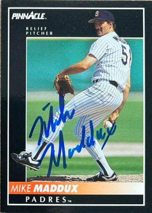 Mike Maddux Signed 1992 Pinnacle Baseball Card - San Diego Padres
