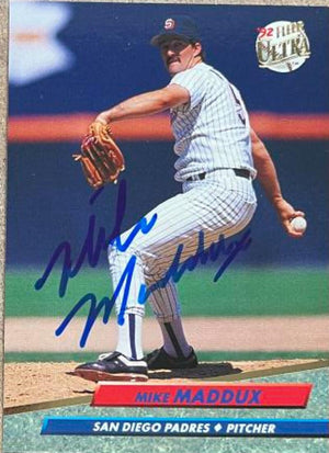 Mike Maddux Signed 1992 Fleer Ultra Baseball Card - San Diego Padres