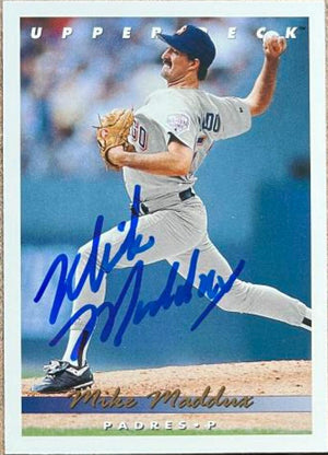 Mike Maddux Signed 1993 Upper Deck Baseball Card - San Diego Padres