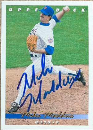 Mike Maddux Signed 1993 Upper Deck Baseball Card - New York Mets