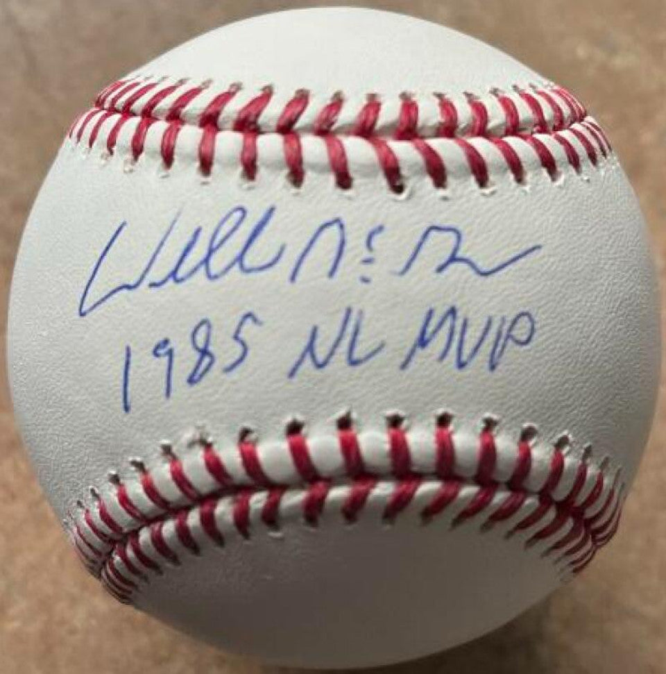 Willie McGee Signed ROMLB Baseball w/ 1985 NL MVP Inscription