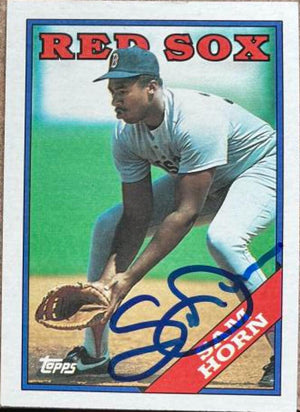 Sam Horn Signed 1988 Topps Baseball Card - Boston Red Sox