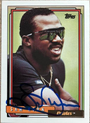 Sam Horn Signed 1992 Topps Baseball Card - Baltimore Orioles