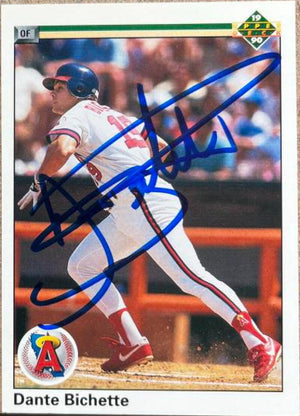 Dante Bichette Signed 1990 Upper Deck Baseball Card - California Angels
