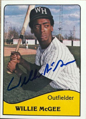 Willie McGee Signed 1979 TCMA Baseball Card - West Haven Yankees