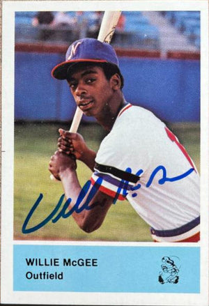 Willie McGee Signed 1980 Minor League Baseball Card - Nashville Sounds