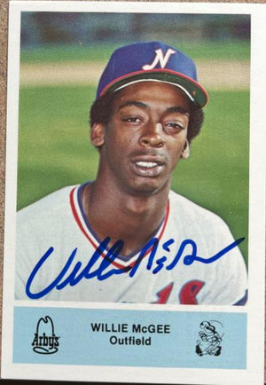 Willie McGee Signed 1981 Minor League Baseball Card - Nashville Sounds