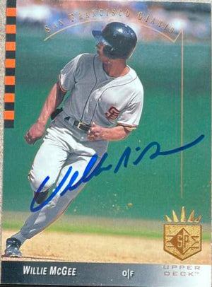 Willie McGee Signed 1993 SP Baseball Card - San Francisco Giants