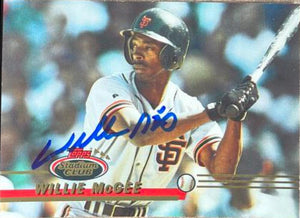 Willie McGee Signed 1993 Stadium Club Baseball Card - San Francisco Giants