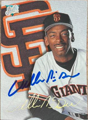 Willie McGee Signed 1993 Studio Baseball Card - San Francisco Giants