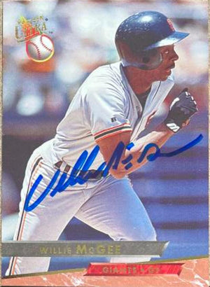 Willie McGee Signed 1993 Fleer Ultra Baseball Card - San Francisco Giants