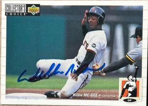 Willie McGee Signed 1994 Collector's Choice Baseball Card - San Francisco Giants
