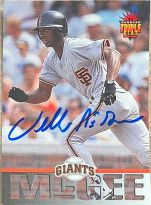 Willie McGee Signed 1994 Triple Play Baseball Card - San Francisco Giants