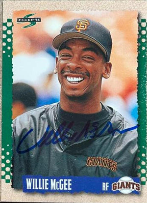 Willie McGee Signed 1995 Score Baseball Card - San Francisco Giants