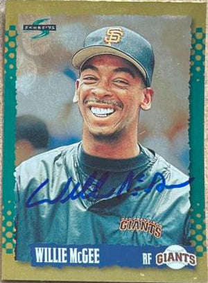 Willie McGee Signed 1995 Score Gold Rush Baseball Card - San Francisco Giants