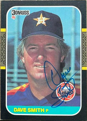 Dave Smith Signed 1987 Donruss Baseball Card - Houston Astros