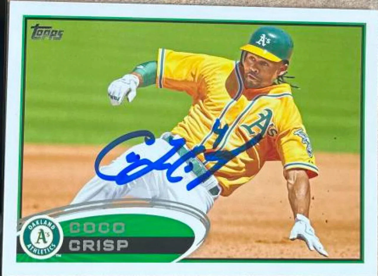 Coco Crisp Signed 2012 Topps Baseball Card Oakland A's