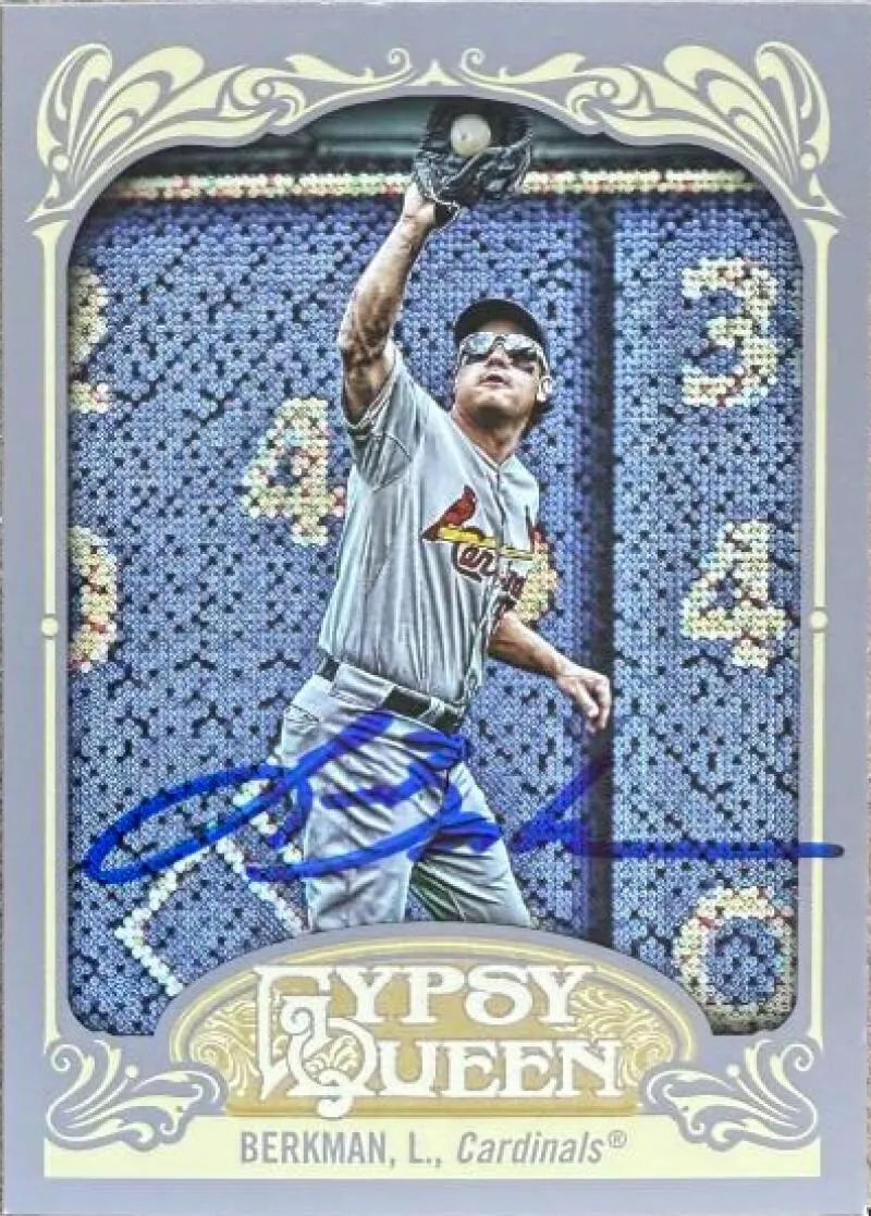 Lance Berkman Signed 2012 Topps Gypsy Queen Baseball Card - St Louis C