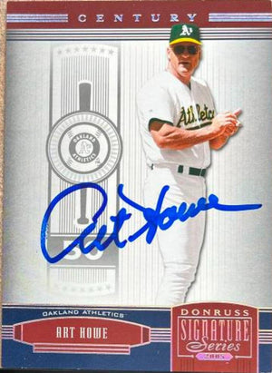 Art Howe Signed 2005 Donruss Signature Baseball Card - Oakland A's - PastPros