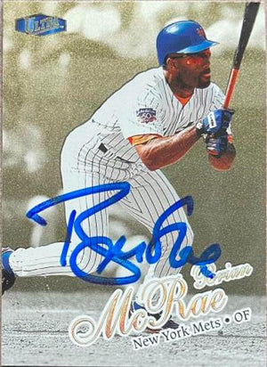 Brian McRae Signed 1998 Fleer Ultra Gold Medallion Baseball Card - New York Mets - PastPros